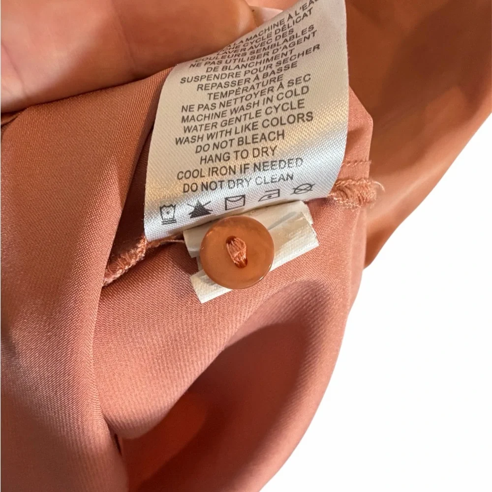 RACHEL Rachel Roy Sleeveless Button-Front Blouse in Dusty Rose - Picture 9 of 9